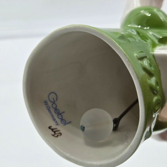 Goebel Hummel Angel Bell Ornament 1990 Green Ceramic Lantern 15th Ed w/Box - Picture 7 of 10